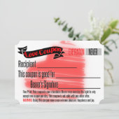 Invitation Coupon d'amour BLANK (Debout devant)