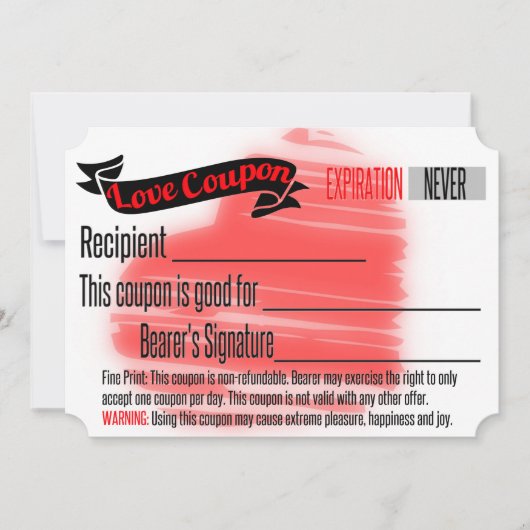 Invitation Coupon d'amour BLANK (Devant)