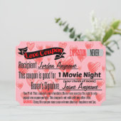 Invitation Coupon d'amour de nuit du FILM (Debout devant)