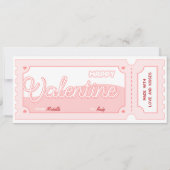 Invitation Coupons d'amour personnalisés - Pastel Pink Valent (Dos)