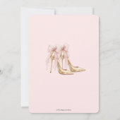 Invitation Couquette Blush Bow Mode Talon 50e Anniversaire (Dos)