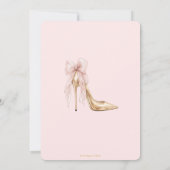Invitation Couquette Blush Ruban Arc Mode Talon Douce 16 (Dos)