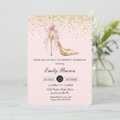 Invitation Couquette Blush Ruban Arc Mode Talon Sweet 16 (Debout devant)