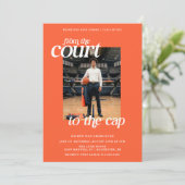 Invitation Cour de graduation de basket-ball au Casquette (Debout devant)