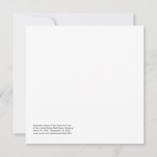 Invitation Cour suprême Ruth Bader Ginsburg (Dos)