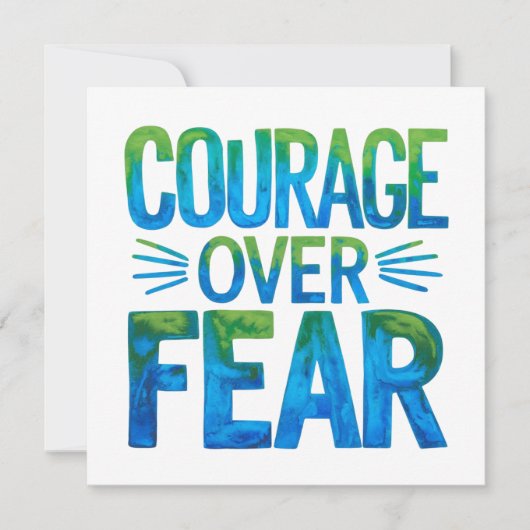 Invitation Courage over fear (Devant)