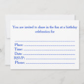 Invitation Courageux marin (Dos)