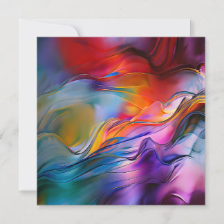 Invitation "Courants chromatiques" Abstrait contemporain