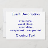 Invitation Courbe (Dos)