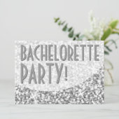 Invitation Courbe "Argent" de Glitz "Bachelorette Party" (Debout devant)