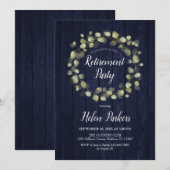 Invitation Courbe botanique bleue de la Marine du Parti de la (Devant / Derrière)