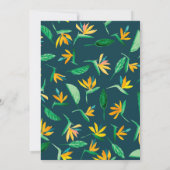 Invitation Courbe d'aquarelle florale tropicale douche virtue (Dos)