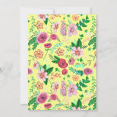 Invitation Courbe de fleurs de printemps | FÊTE DES MARIÉES | (Dos)