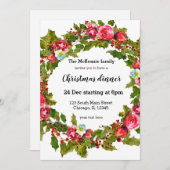 Invitation Courbe de fruits de Noël (Devant / Derrière)