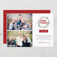 Courbe de Noël classique Deux photos Vacances