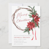 Invitation Courbe de Noël classique Fête de Noël moderne (Devant)