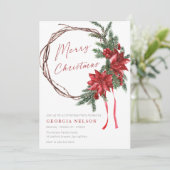 Invitation Courbe de Noël classique Fête de Noël moderne (Debout devant)
