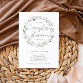 Invitation Courbe Fleur sauvage simple | Douche Couples