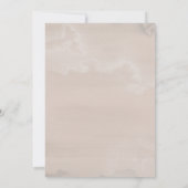 Invitation Courbe florale bleue et neutre| Pâques de Bunny (Dos)