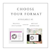 Invitation Courbe violette moderne Brunch de Pâques