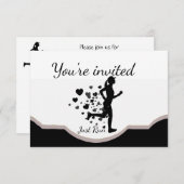 Invitation Coureur de marathon fête d'anniversaire (Devant / Derrière)