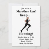 Invitation Coureur Marathon Run Sports (Devant)