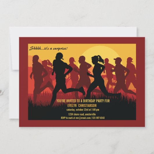 Invitation Courez comme un marathonien (Devant)