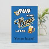 Invitation Courez maintenant la bière plus tard (Debout devant)