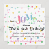 Invitation Courez, sautez, jouez à des points colorés (Devant / Derrière)