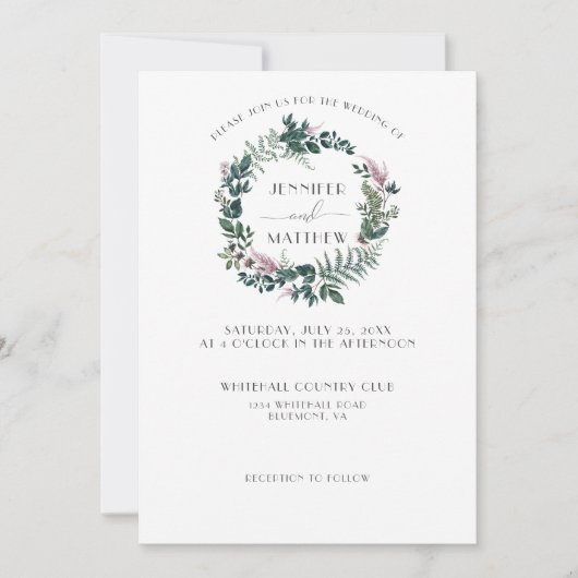 Invitation Courlande de Bourgogne et de forêt verte| (Devant)