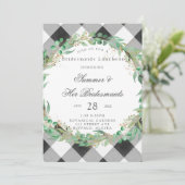 Invitation Couronne à carreaux de Buffalo or Luncheon des dem (Debout devant)