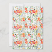 Invitation Couronne à l'aquarelle orange et jaune pour l'adop (Dos)