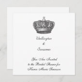 Invitation Couronne Ancienne Éblouissante (Devant / Derrière)