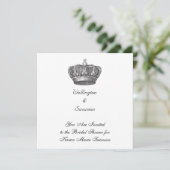 Invitation Couronne Ancienne Éblouissante (Debout devant)