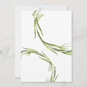 Invitation Couronne aquarelle verte typographie mariage juste (Dos)