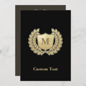 Invitation Couronne avec bouclier (Devant / Derrière)