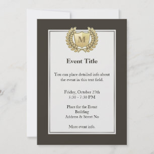 Invitation Couronne avec bouclier