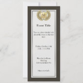 Invitation Couronne avec bouclier (Dos)