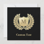 Invitation Couronne avec bouclier (Devant)