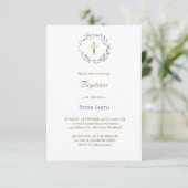 Invitation couronne bleue | Baptême (Debout devant)