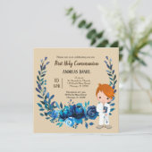 Invitation Couronne bleue de la Sainte Communion (Debout devant)