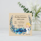 Invitation Couronne bleue de la Sainte Communion (Debout devant)