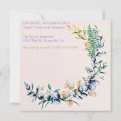 Invitation Couronne botanique chic pour anniversaire marquant (Dos)