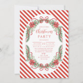 Invitation Couronne botanique de Noël Candy Cane (Devant)
