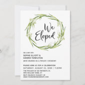 Invitation Couronne botanique de typographie pour mariage sec (Devant)