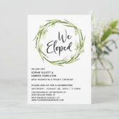 Invitation Couronne botanique de typographie pour mariage sec (Debout devant)