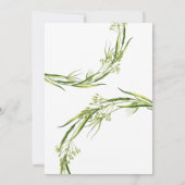 Invitation Couronne botanique de typographie pour mariage sec (Dos)