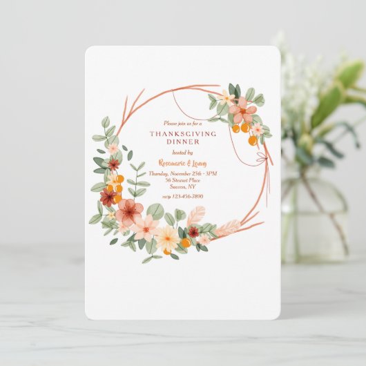 Invitation Couronne d'automne (Debout devant)