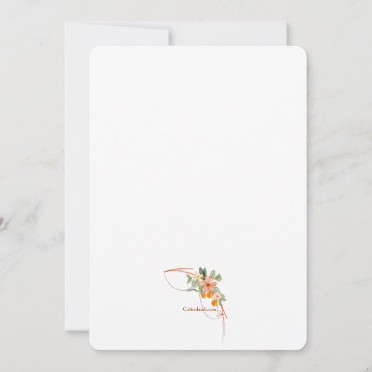 Invitation Couronne d'automne (Dos)