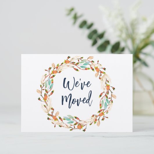 Invitation couronne d'automne rustique nouvelle adresse faire (Debout devant)